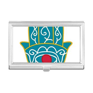 Imagem de Capa para cartão de visita com estampa de olho vermelho à mão com estampa do Egito