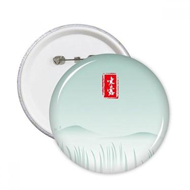 Imagem de Cold Dew Vinte Quatro Pinos Redondos Padrão Solar Term Emblema Decoração Roupas 5 peças Presente