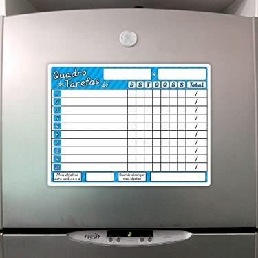 Imagem de Ímã De Geladeira Quadro De Tarefas Dois Irmãos Azul