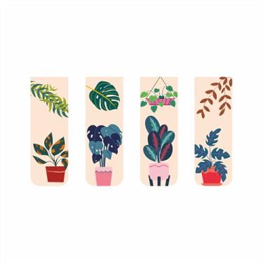 Imagem de Marcador De Página Magnético Kit 4 Marcadores Plantas