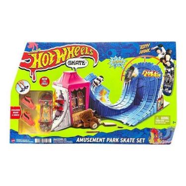 Kit Pista Skate de Dedo Skate Park Rampa Half + 1 Skatinho