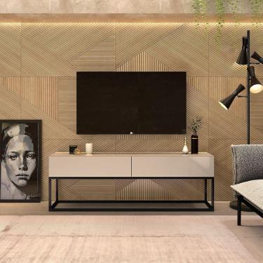 Imagem de Rack Com Pés de Ferro Para Sala De Estar TV Até 50 Off/Pto