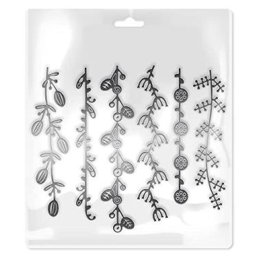 Imagem de Mimo Faca de Corte Embossing - Plantas Pendentes Variadas - 6 Pç - Faz Cortes Precisos em Diversos Materiais - É Muito Fácil de Usar na Máquina de Corte e Relevo Mimo Embossing