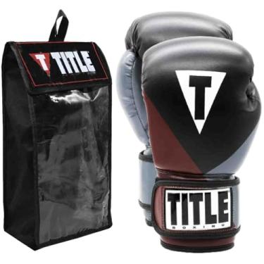 Imagem de TITLE BOXING Luva de Boxe e Muay Thai Boxing Prime Title - Preto/Marrom - 10Oz