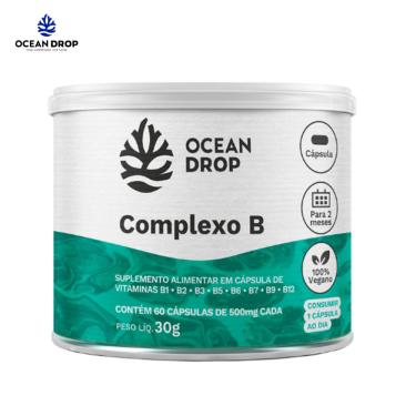 Imagem de COMPLEXO B DE VITAMINAS 500MG 60 CAPSULAS OCEAN DROP Natural 