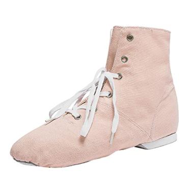 Imagem de Sapatos de dança de lona femininos sapatos de treinamento de sola macia sapatos de balé sandálias casuais sapatos femininos negócios casual, Amarelo, 8.5
