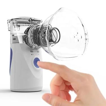 Imagem de Nebulizador portátil para adultos, portátil, para crianças, nebulizador de malha, vaporizador pessoal ultrassônico, inalador de vapor, 3 níveis, baixo ruído