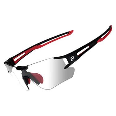 Imagem de ROCKBROS Óculos de sol de ciclismo – Óculos de ciclismo ajustáveis e leves fotocrômicos para bicicleta para homens e mulheres, óculos esportivos com proteção UV