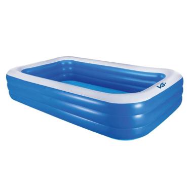 Imagem de Piscina Inflável Retangular Azul 540 Litros Pvc Vg +