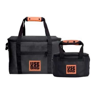 Imagem de Bolsas Térmicas Kit com Alças Cooler Praia Impermeável Dia a Dia Trabalho Marmiteira