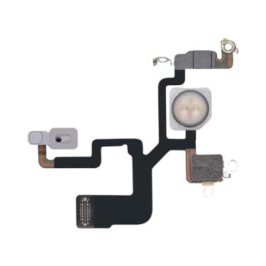 Imagem de Risidamoy Substituição de cabo flexível de luz flash para iPhone 12 Pro Max Repair Flashlight Part Fix Silent Switch com suporte de metal pré-instalado 12Promax para A2342, A2410, A2412, A2411.
