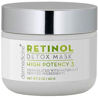 Imagem de Retinol Detox High Potency Mask 3% Blend for Face | Natural & Organic Botanical Plant Extracts | Clarifying & Soothing for Skin that Looks Clearer, Feels Smoother, Oil Control Rinse Off Mask