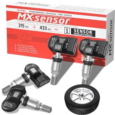 Imagem de Autel Sensor MX TPMS 2 em 1 (press-in), sensor de pressão de pneu TPMS programável 315 MHz + 433 MHz, 100% clonável, igual aos sensores OE (conjunto de 4 válvulas metálicas)
