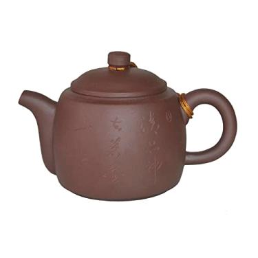 Imagem de Zisha Bule de chá chinês pote de argila cerâmica roxa pote de areia kungfu chaleira filtro chá solto (255 g)