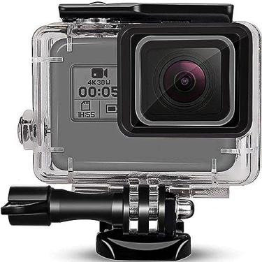Imagem de Capa protetora à prova d'água para Hero 6/5 preta, capa protetora de mergulho subaquático com acessórios de suporte para câmera Hero6 Hero5, Go pro Hero 6 / 5 Dive Case
