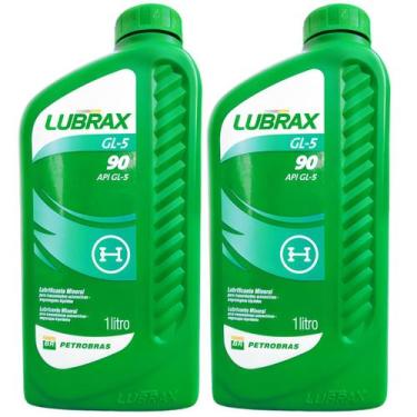 Imagem de 2 Litros Óleo LUBRAX API GL-5 SAE 90W Mineral Lubrificante Transmissão