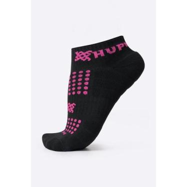 Imagem de Meia para Corrida HUPI Running Pro Preto/Rosa - Curta, UNICO