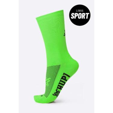 Imagem de Meia HUPI Sport Verde Neon Liso, Verde