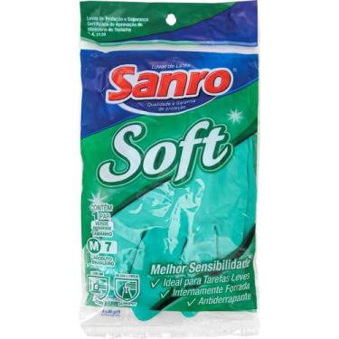 Imagem de Luva de Látex Tamanho M Verde Soft Sanro