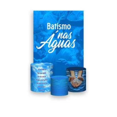 Imagem de Painel De Festa Vertical 1,50 x 2,20 + Trio De Capas Cilindro - Batism
