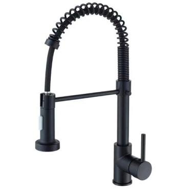 Imagem de Torneira De Cozinha Monocomando Gourmet Extensível Preto - Brinovar