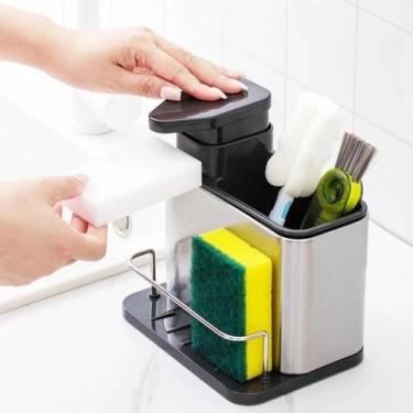 Imagem de Organizador para Detergente de Pia em Inox com Design Compacto e Ideal