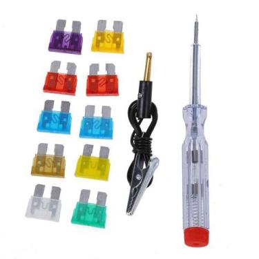 Imagem de Kit Fusivel Automotivo Lamina Padrão 10 Peças - troya tools