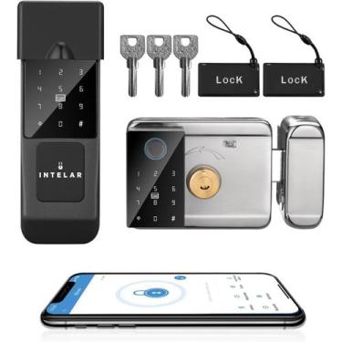 Imagem de Fechadura De Porta De Ferro Com Impressão Digital Preta Grafiti Resist