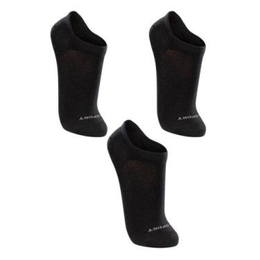 Imagem de Kit 3 Pares de Meia Sapatilha Lupo Sport 3170-089 Pretas, Preto, 41/44