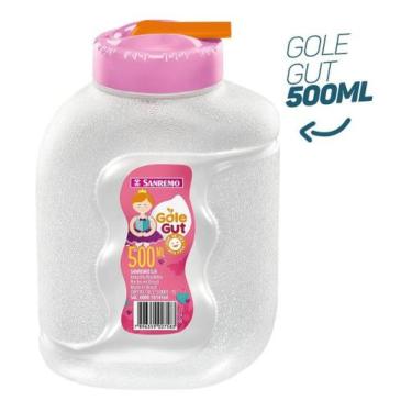 Imagem de Garrafa Gole Gut 500ml Para Água Suco P/ Geladeira Livre Bpa Ergonômic