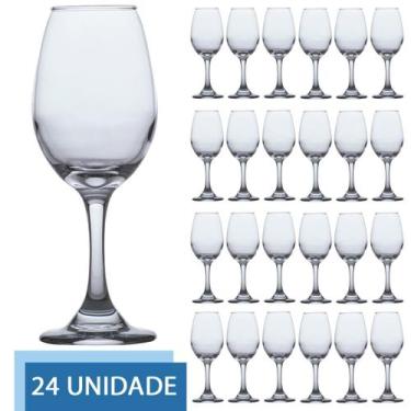 Imagem de Conjunto 24 Taças de Vidro 365ml ÁGUA E VINHO  - CRISTAR