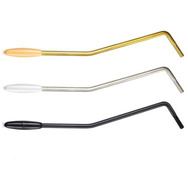 Imagem de LinaLife 3 peças 3 cores 6 mm/0,197 polegadas cromado guitarra única tremolo braço tremolo barra Whammy Bar para Fender MIM Stratocaster Squier peças de guitarra elétrica padrão manivela manivela