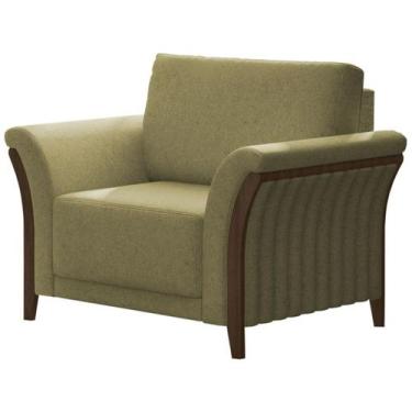 Imagem de Poltrona Decorativa Base Em Madeira Royalle TCE 1027 Moll - Molufan, T