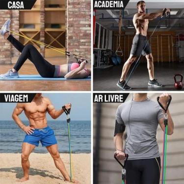 Imagem de Kit 11 Peças Elásticos Extensores Para Yoga E Exercício Fitness - Onli