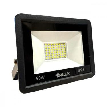 Imagem de Refletor De Led Opalux 50W. 6500K. 4000Lm Ip66 Preto Bivolt - 504, Pre