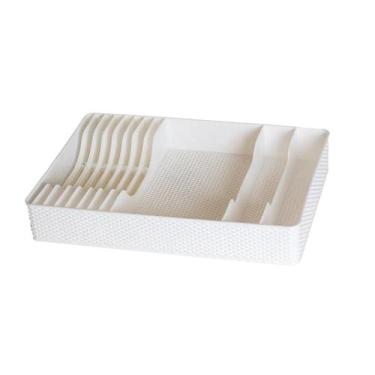 Imagem de Escorredor De Pratos Grande 40,5x28,6x6,5 Cm Branco Linea - Paramount
