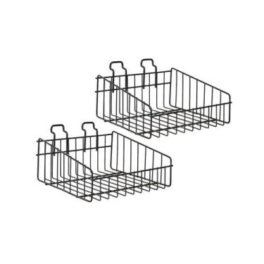 Imagem de Cesto Preto 0,20 X 0,20m P/ Painel Canaletado - 2 Unidades - Lm Balcoe