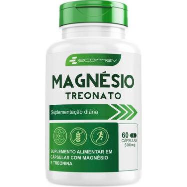 Imagem de Magnesio Treonato 500Mg Puro Concentrado 60Cáps - (Laudo de Pureza) Ec