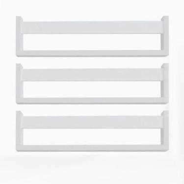 Imagem de Kit 3 Prateleiras Revisteiro para Livros 50x12x11,5cm - Testoni Decor,