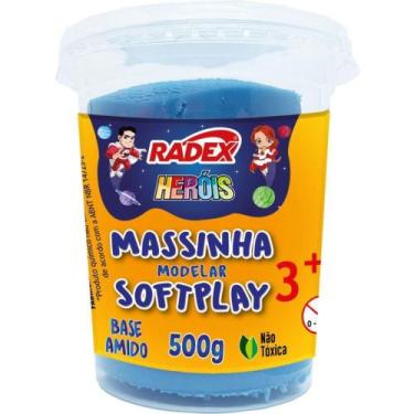 Imagem de Massa para Modelar Heróis 500G. AZUL BS. Amido - Radex
