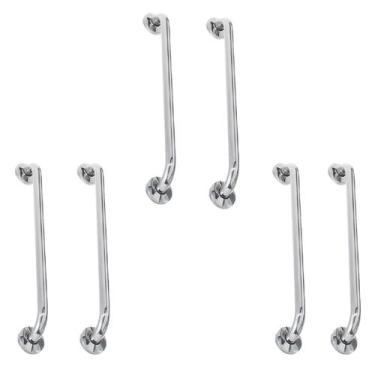 Imagem de Alça de Apoio Inox Barra 60cm Kit 6 Unidades Acessibilidade Segurança 