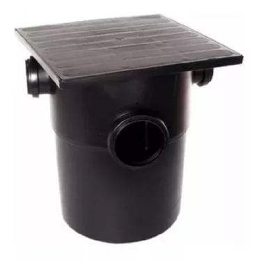 Imagem de Caixa gordura com tampa quadrada preta 18l 330x450x75x100 - sanebra