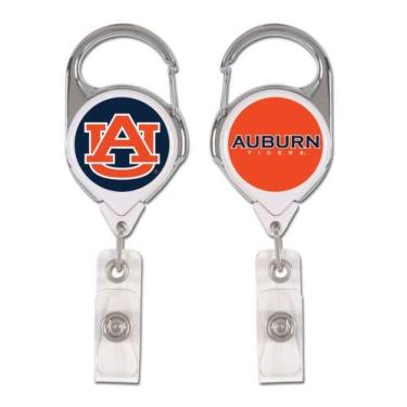 Imagem de Porta-crachá NCAA Auburn Tigers Premium retrátil para crachás, cores do time, tamanho único