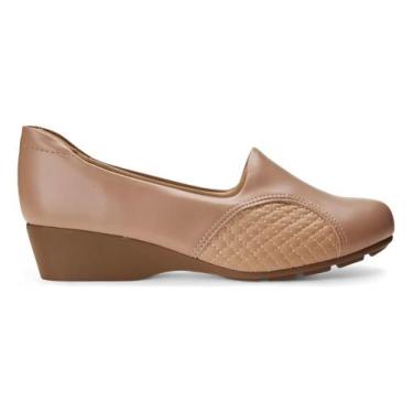 Imagem de Sapato Modare Anabela 7014229 Napa Joanete Feminino, 36, Bege