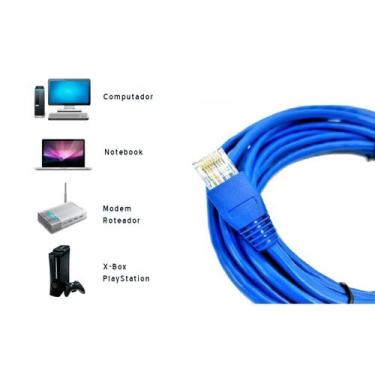 Imagem de Cabo De Rede Patch Cord Cat6 5 Metros 5m Cat 6  - Tozz