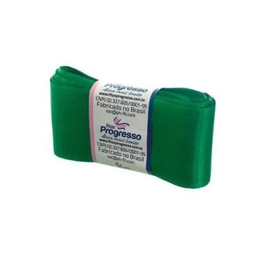 Imagem de Fita de Cetim Progresso 50mm nº12 - 10m Cor 217 Verde Bandeira - 01 un