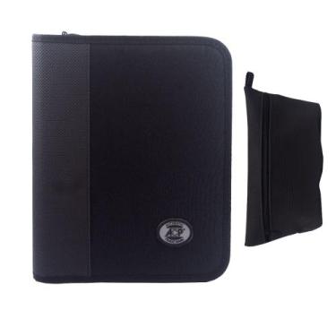 Imagem de Fichário Universitário Argolado Preto com 96Fls + Estojo Acp