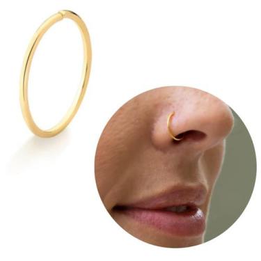 Imagem de Piercing Ouro 18k legítimo de Nariz nostril orelha septo 8mm - Morgani
