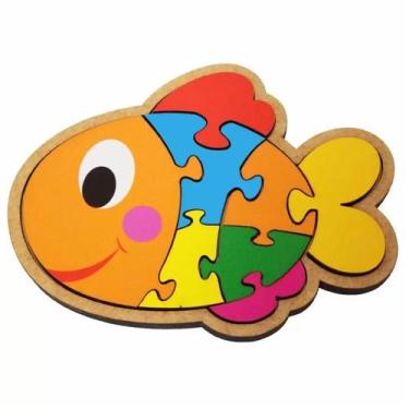 Imagem de Quebra cabeca peixe 8 peças - BRINQUE E LEIA