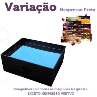 Imagem de Bandeja porta capsula com 2 gavetas cantinho do café espelhada luxo su